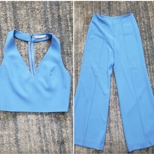 Alice + Olivia Sky Blue Racer Back Pant Set – Chic and Sophisticated